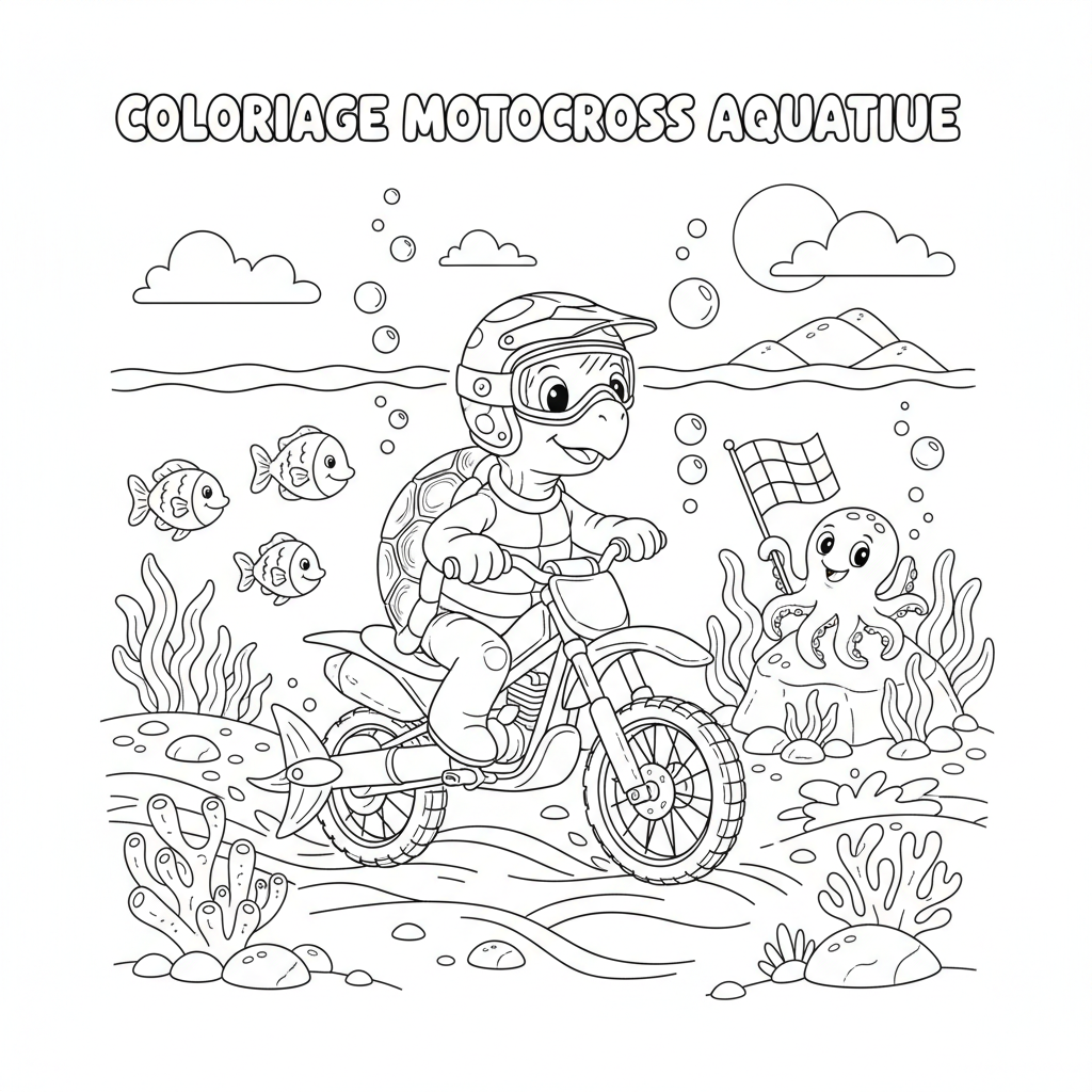 Coloriage coloriage à imprimer motocross 3