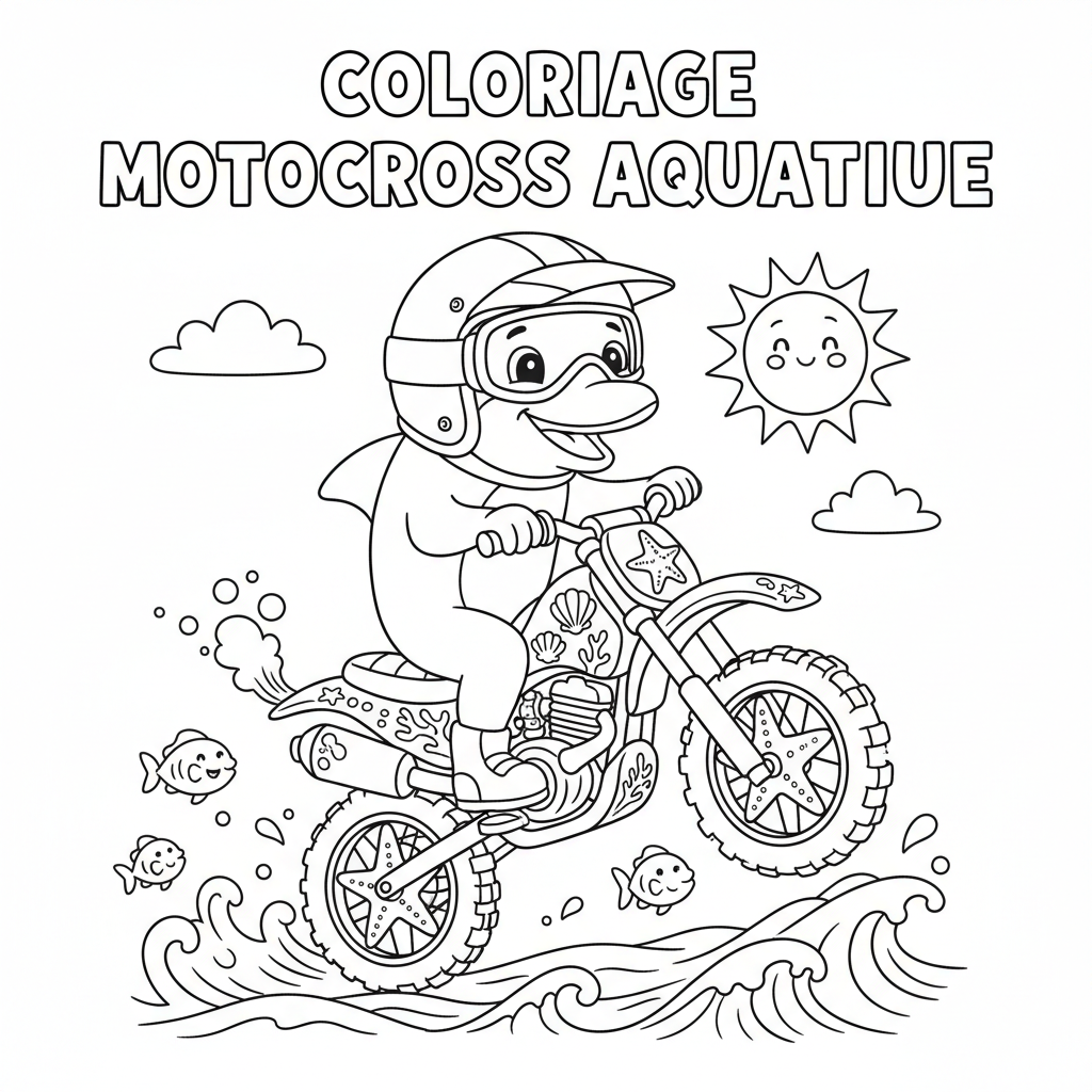 Coloriage coloriage à imprimer motocross 4
