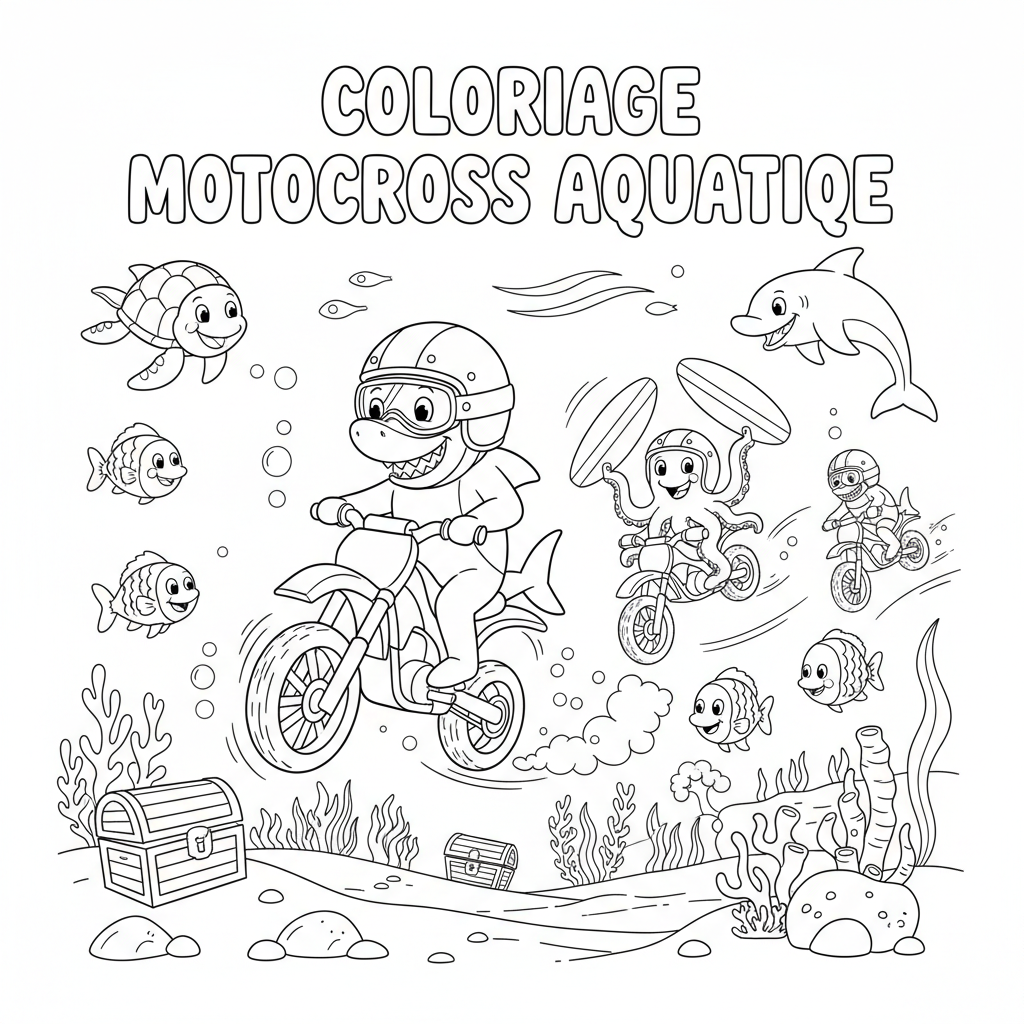 Coloriage coloriage à imprimer motocross 5