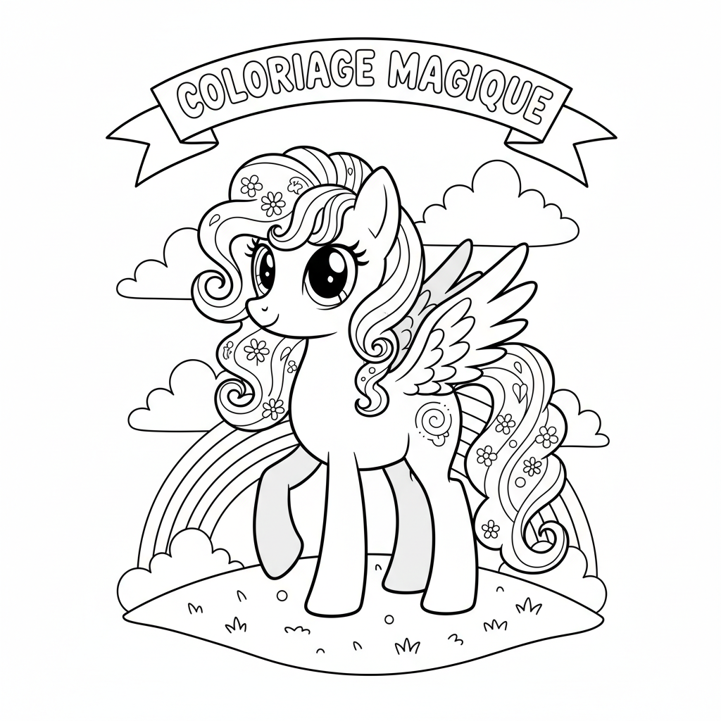 Coloriage coloriage à imprimer my little pony 2