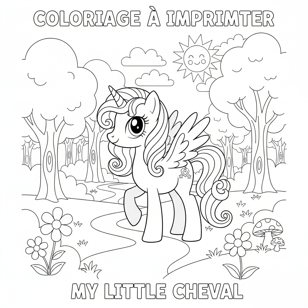 Coloriage coloriage à imprimer my little pony 3