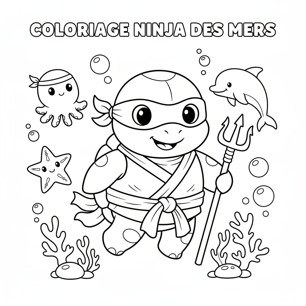 Coloriage Coloriage À Imprimer Ninja Gratuit à Imprimer
