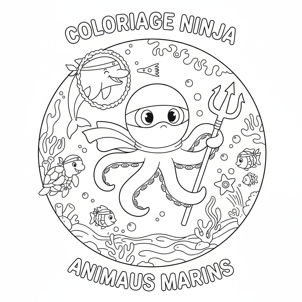 Coloriage coloriage à imprimer ninja 5