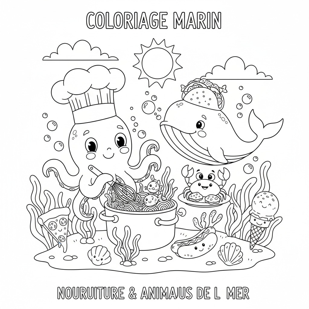 Coloriage coloriage à imprimer nourriture 3