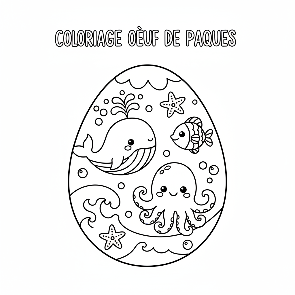 Coloriage coloriage à imprimer oeuf de paques