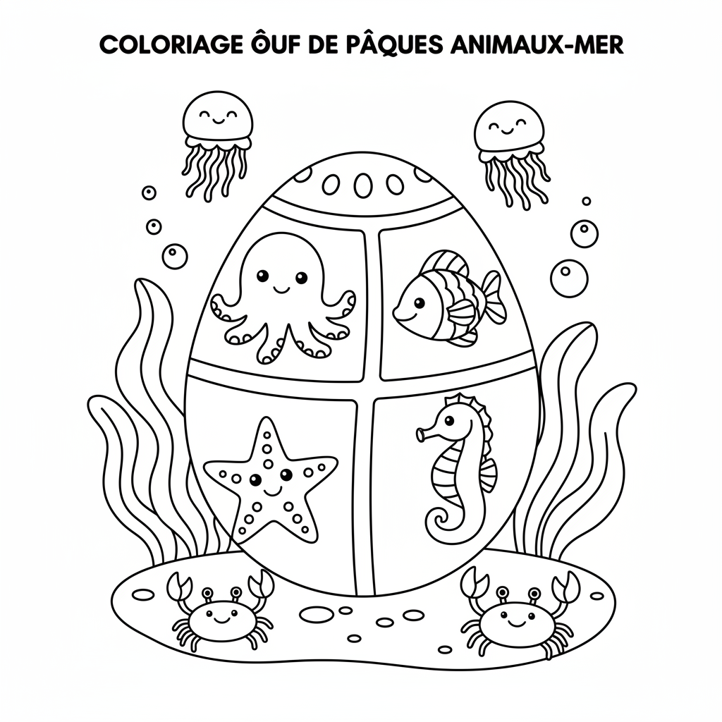 Coloriage coloriage à imprimer oeuf de paques 3
