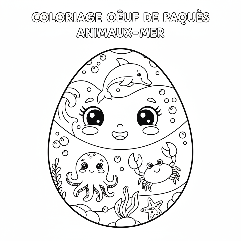 Coloriage coloriage à imprimer oeuf de paques 4