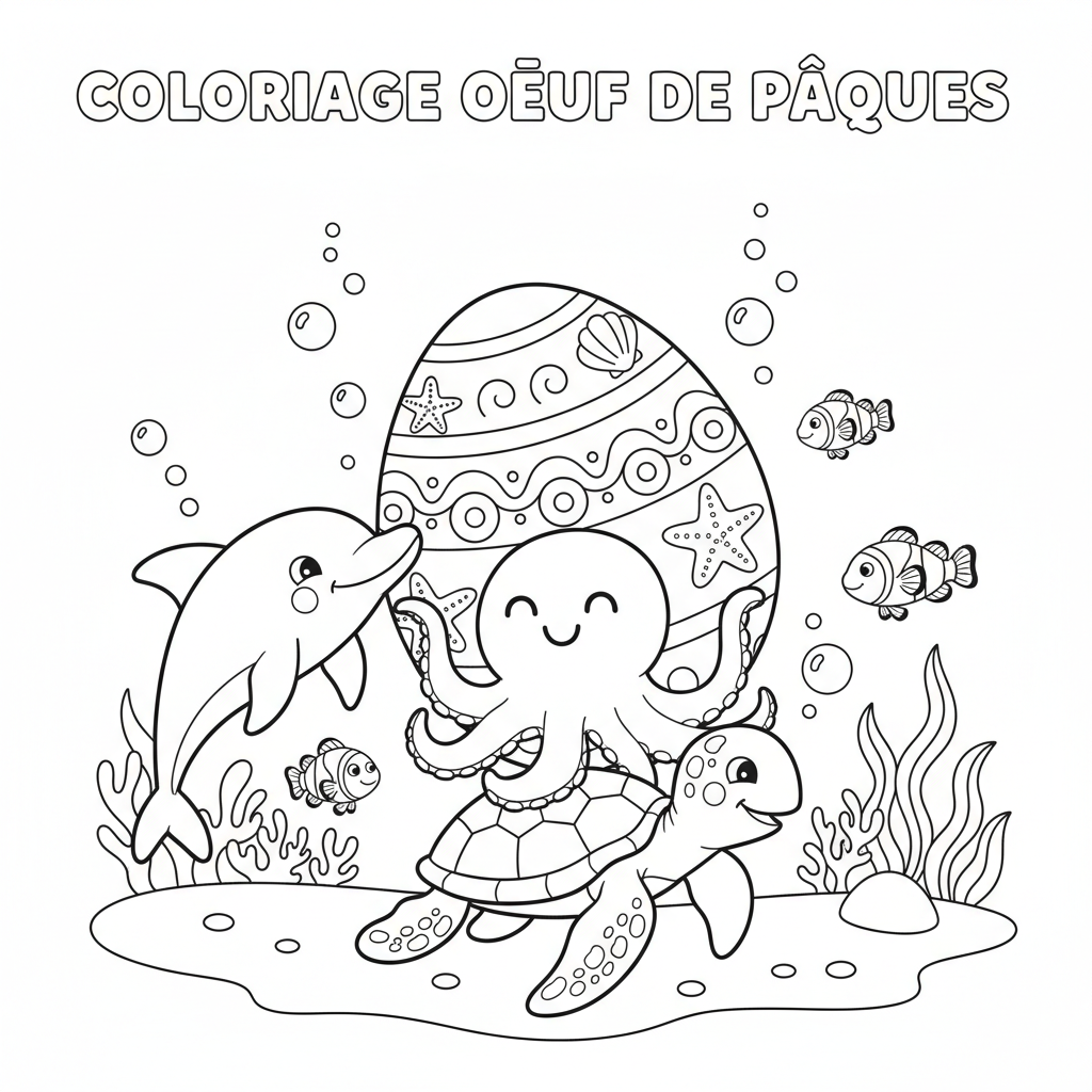 Coloriage coloriage à imprimer oeuf de paques 5