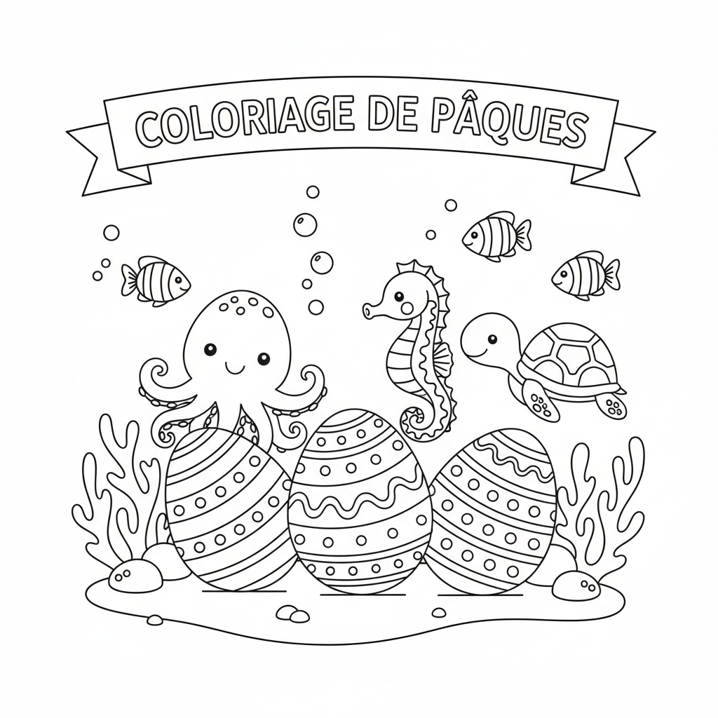 Coloriage coloriage à imprimer oeufs de paques 3