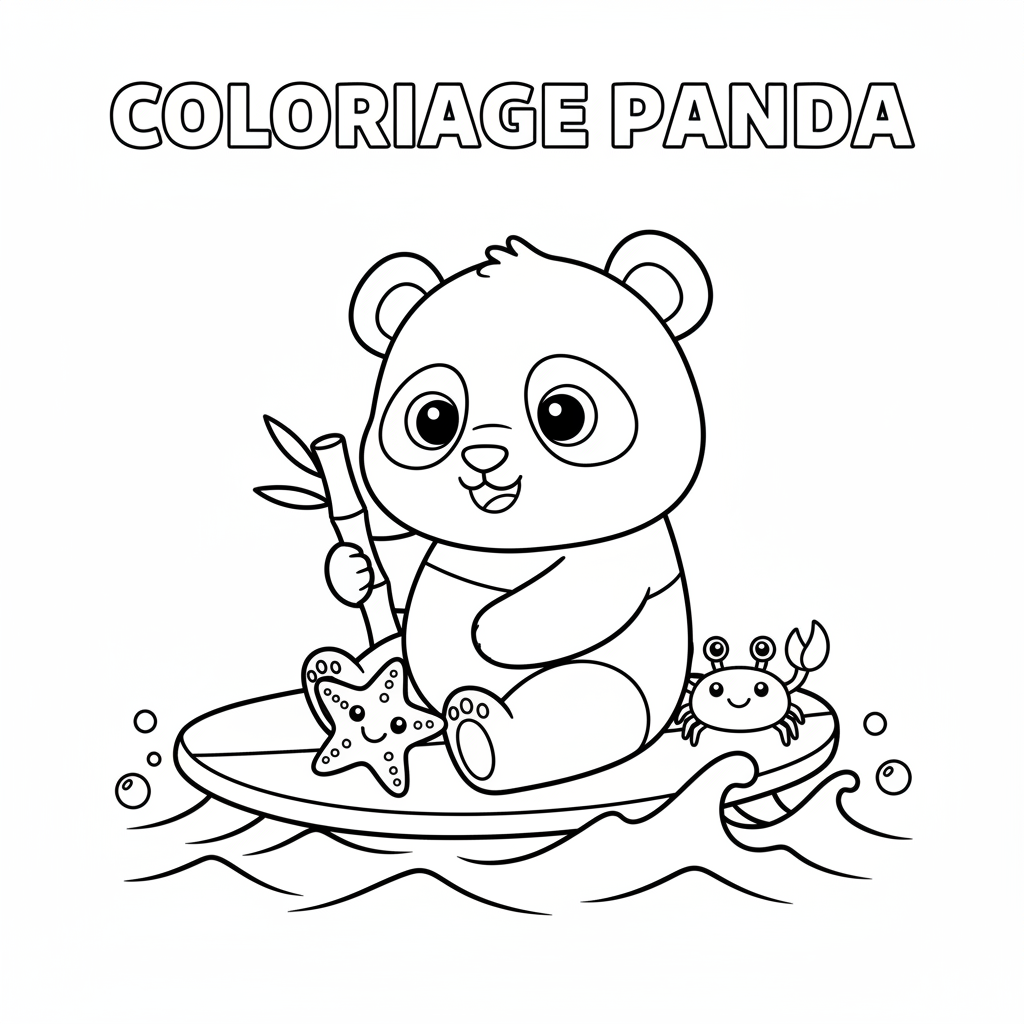 Coloriage À Imprimer Panda Gratuit pour Enfants