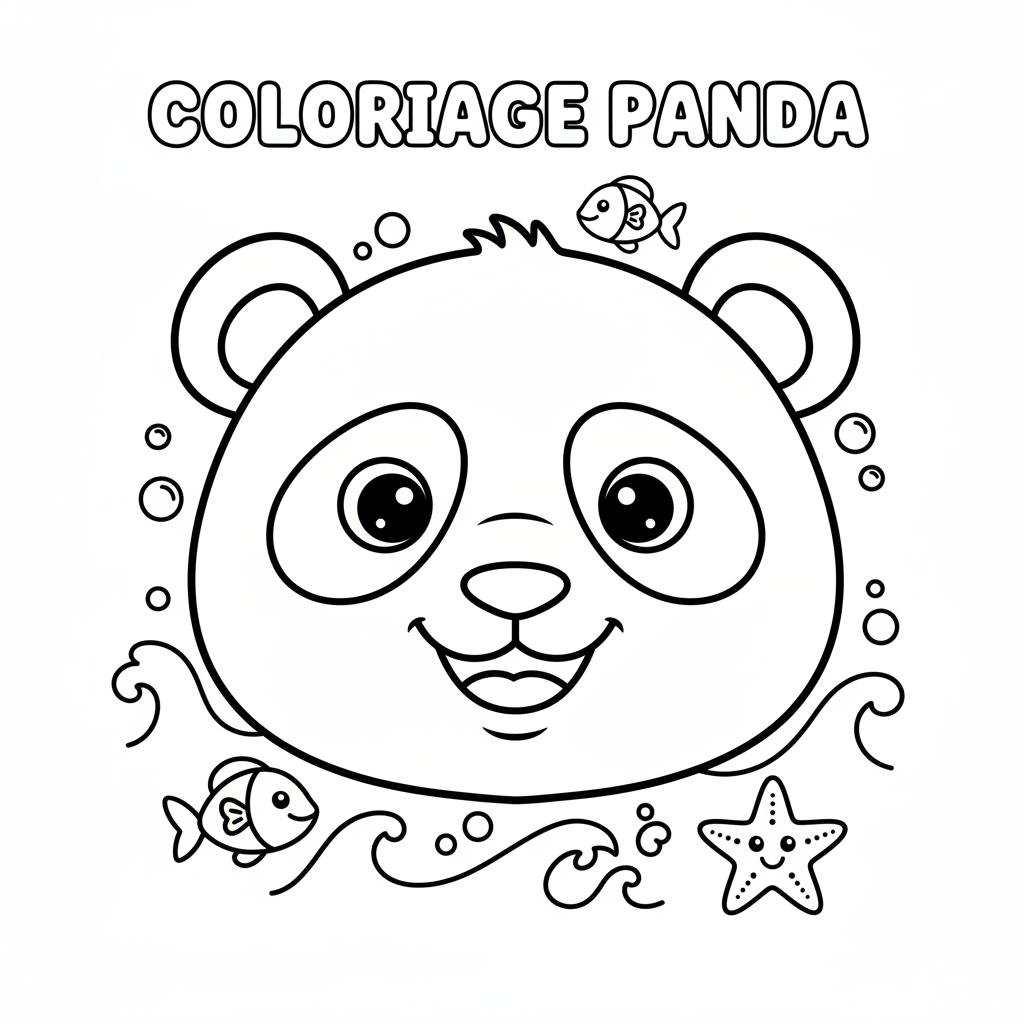 Coloriage coloriage à imprimer panda 4