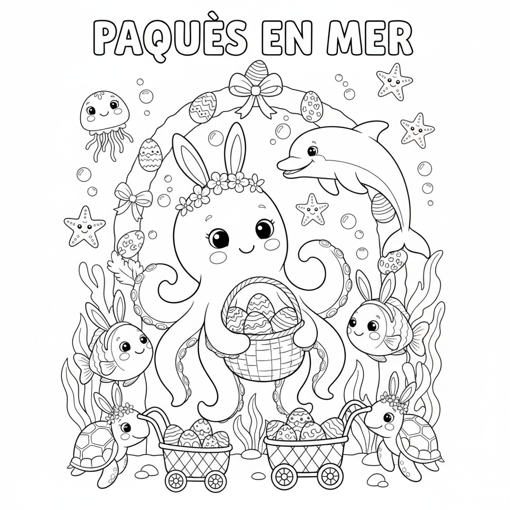 Coloriage coloriage à imprimer paques 4