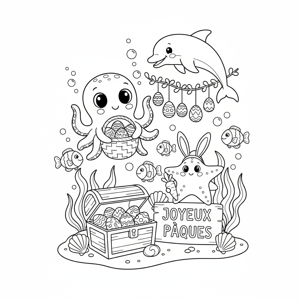 Coloriage coloriage à imprimer paques gratuit