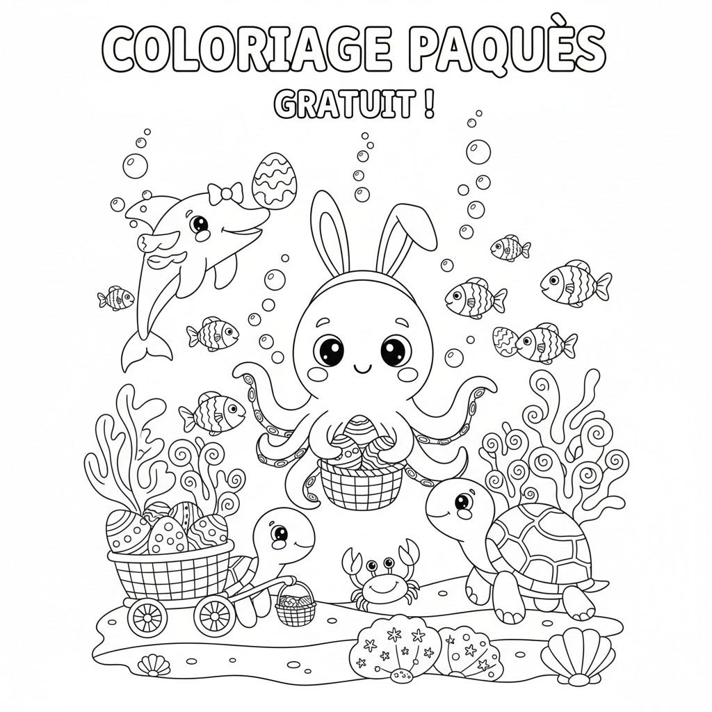 Coloriage coloriage à imprimer paques gratuit 2