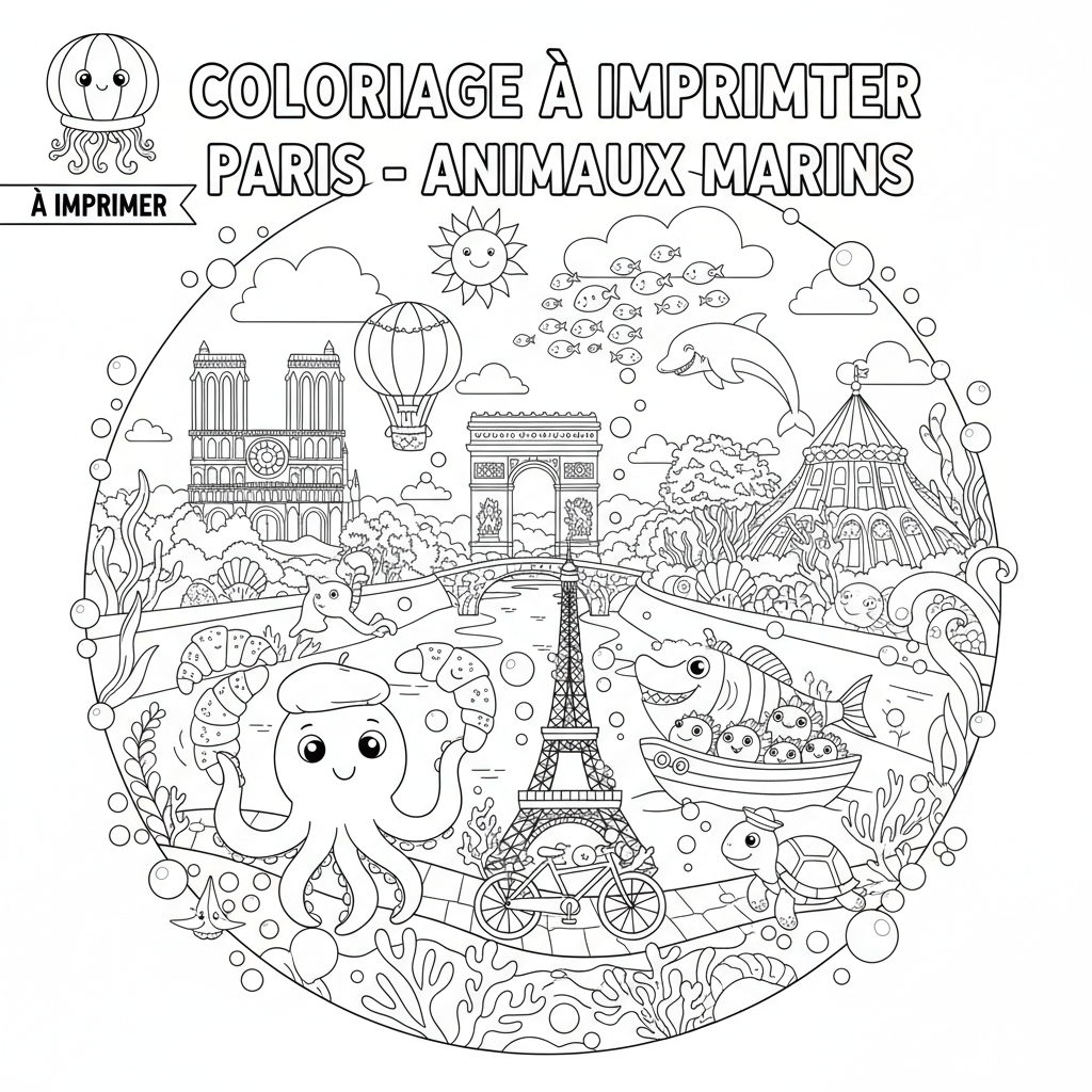 Coloriage coloriage à imprimer paris 3