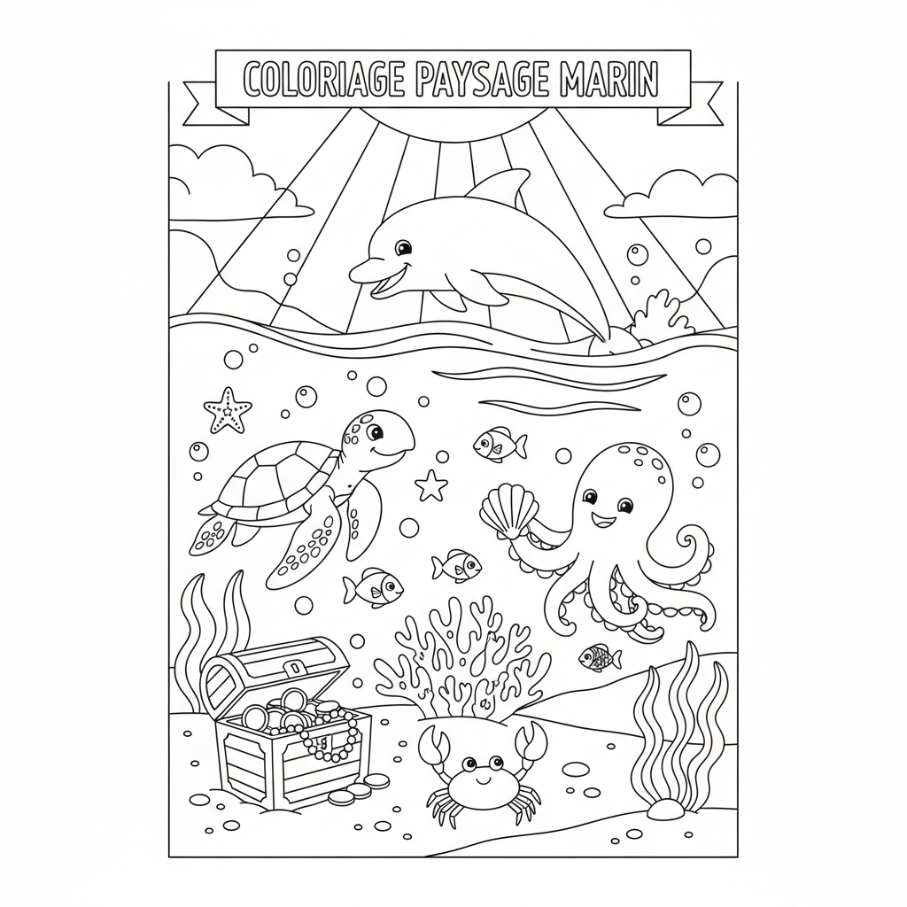 Coloriage coloriage à imprimer paysage 2