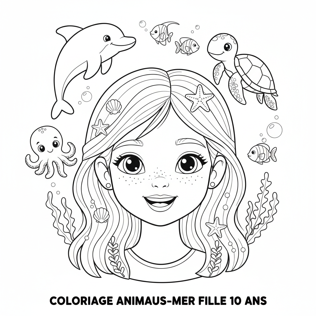 Coloriage coloriage à imprimer pdf fille 10 ans 4