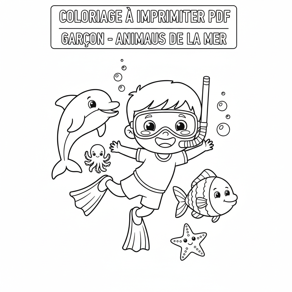 Coloriage coloriage à imprimer pdf garçon 1