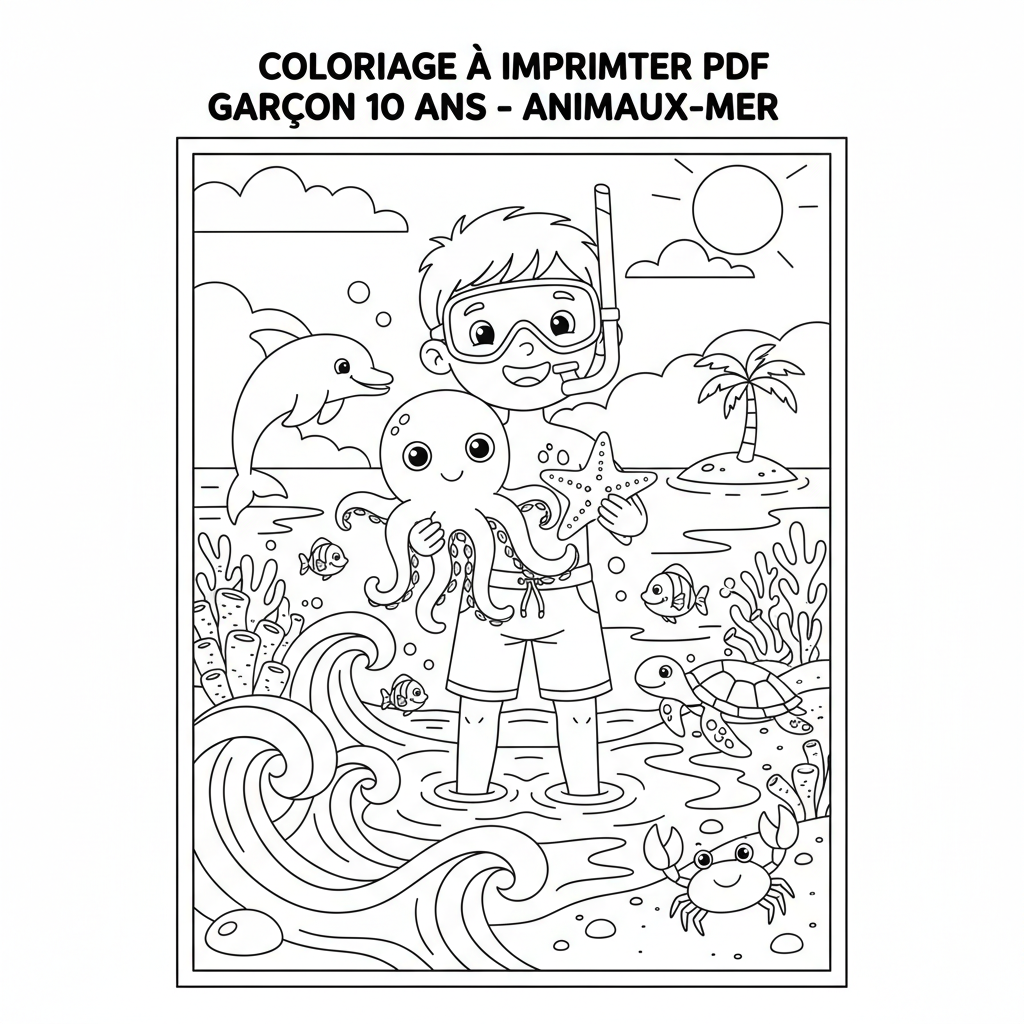 Coloriage coloriage à imprimer pdf garçon 10 ans 3
