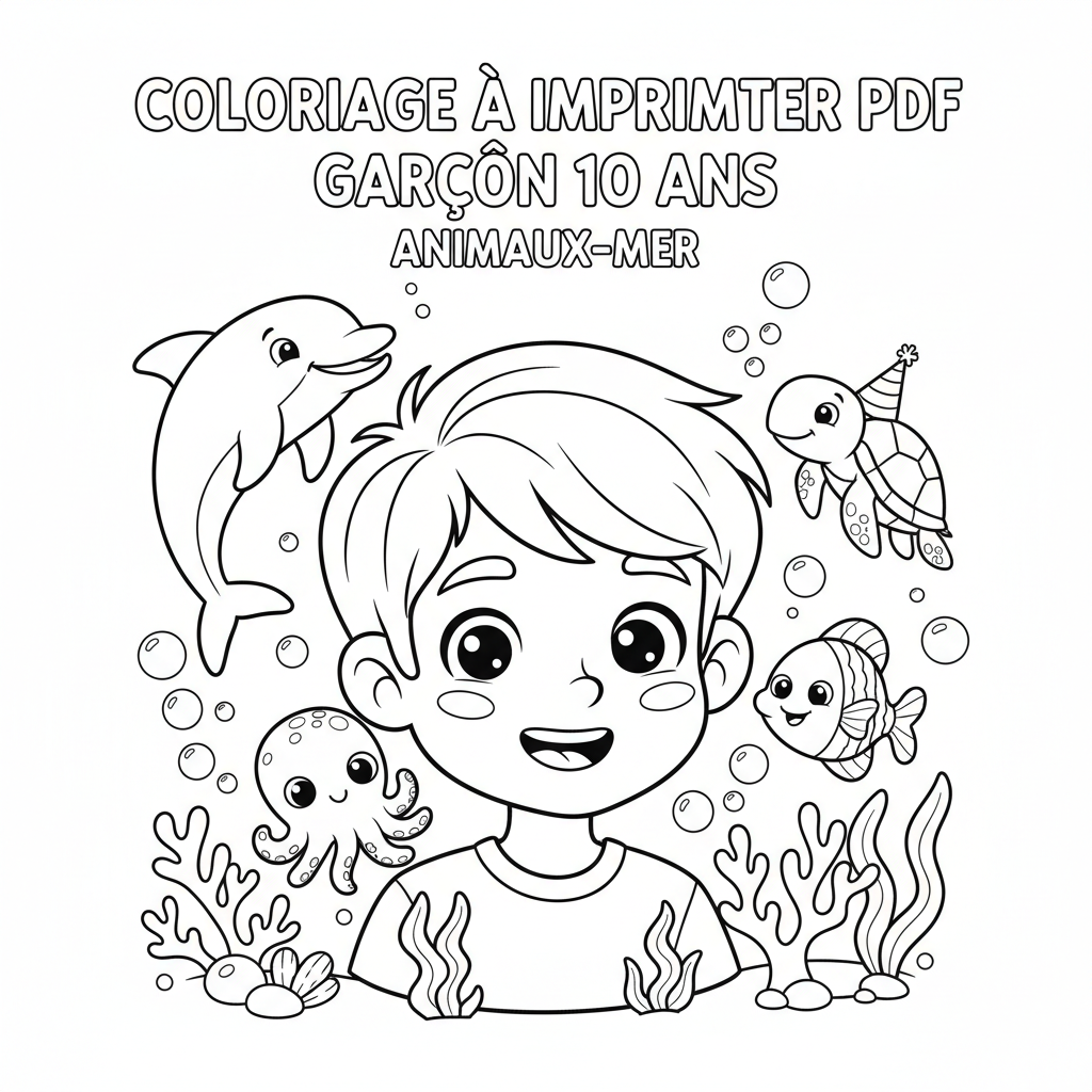 Coloriage coloriage à imprimer pdf garçon 10 ans 4