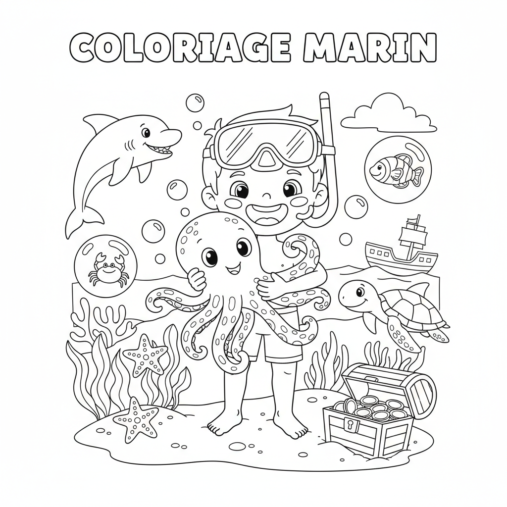 Coloriage coloriage à imprimer pdf garçon 2