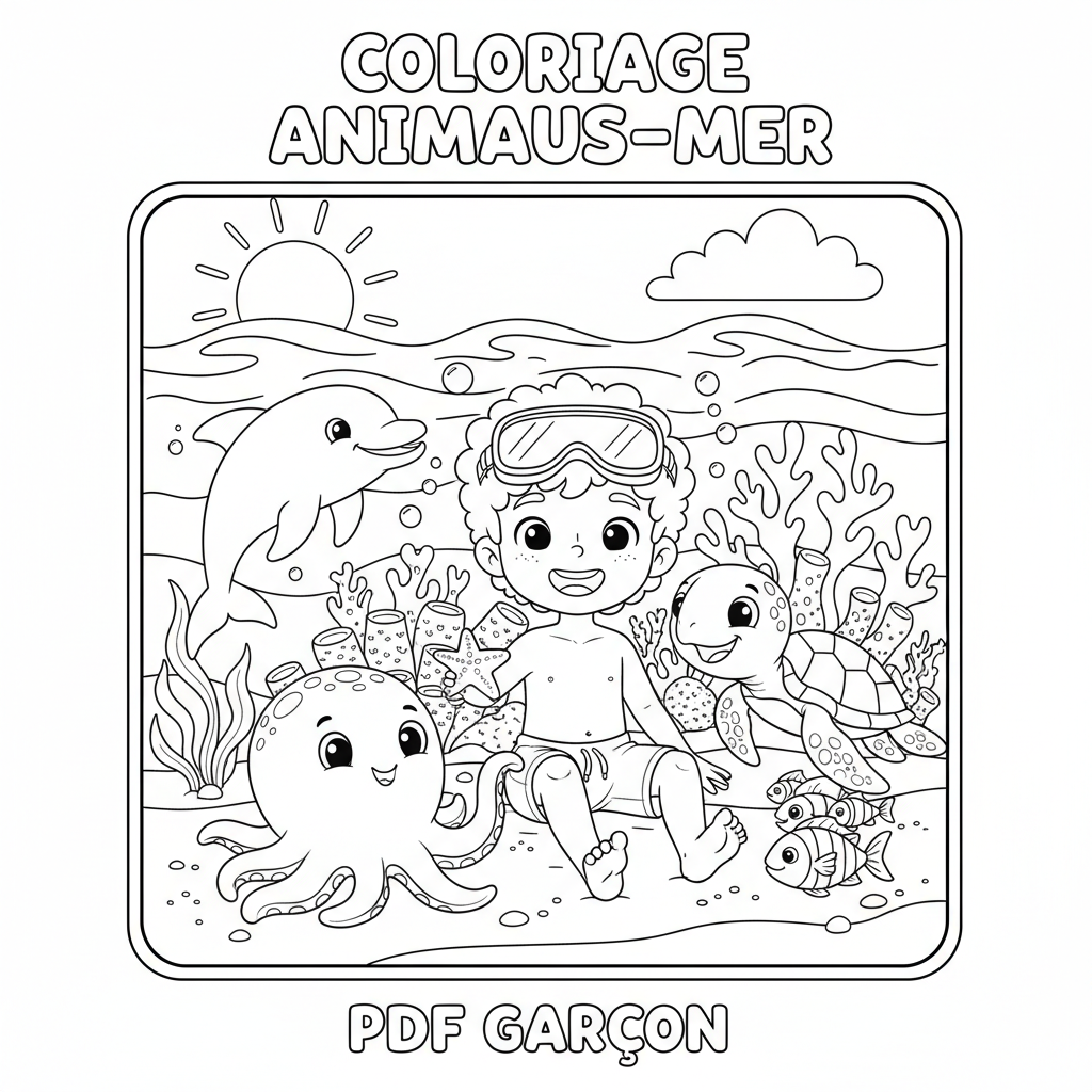 Coloriage coloriage à imprimer pdf garçon 3