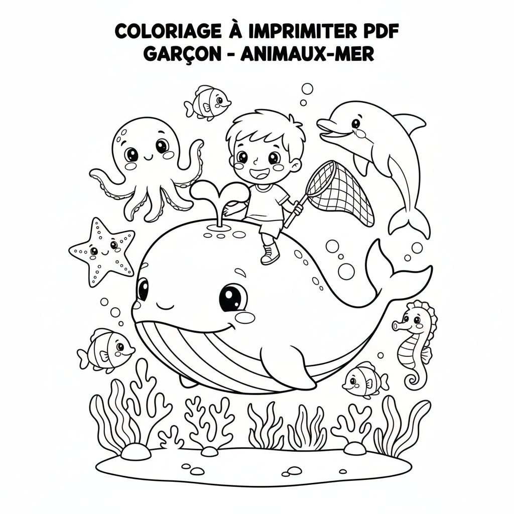 Coloriage coloriage à imprimer pdf garçon 4