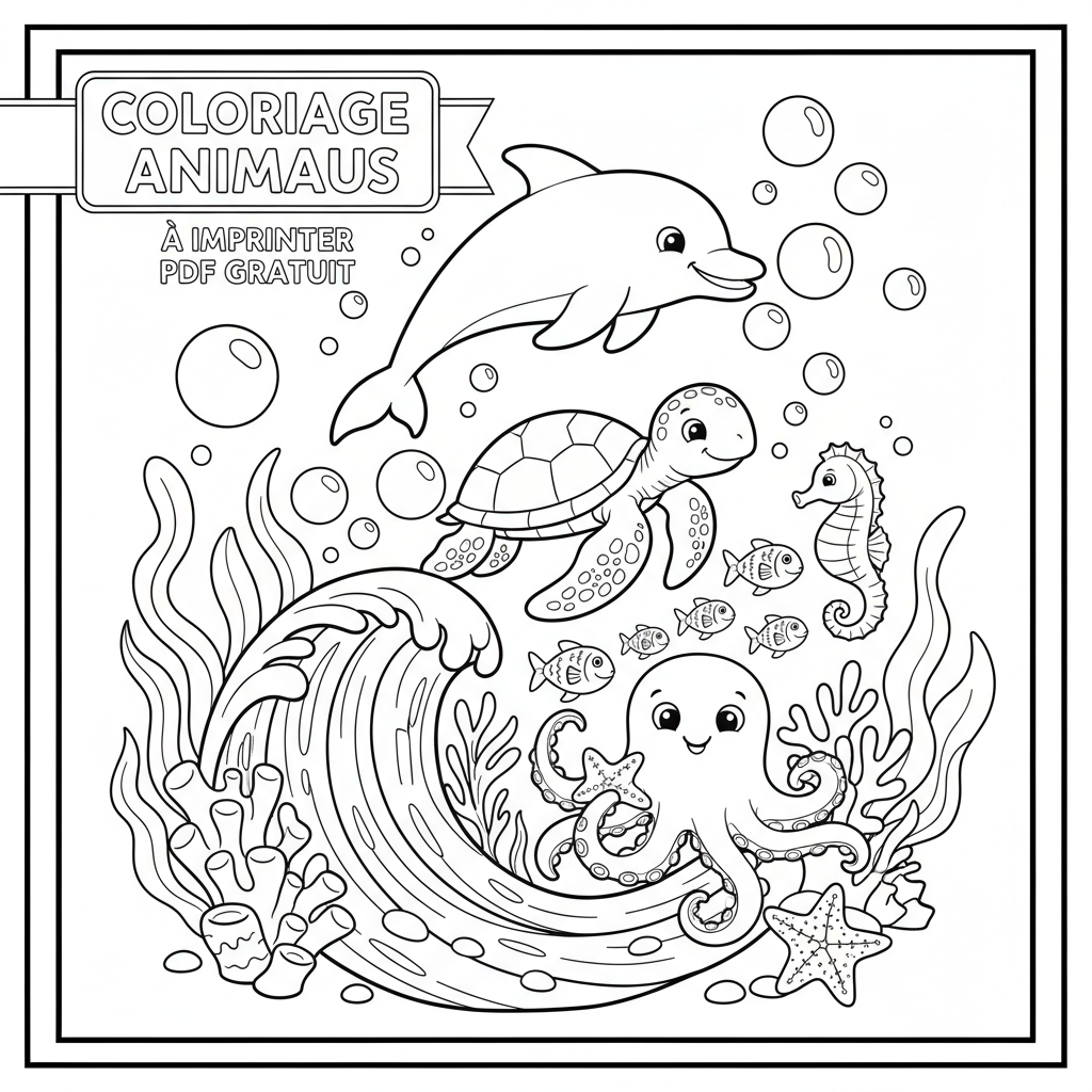 Coloriage coloriage à imprimer pdf gratuit animaux 5