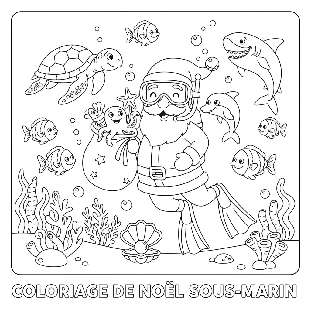 Coloriage coloriage à imprimer pere noel 3