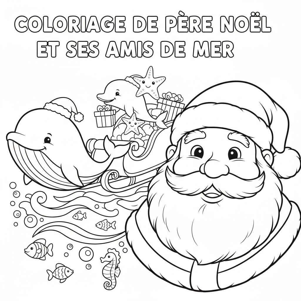 Coloriage coloriage a imprimer pere noel 4