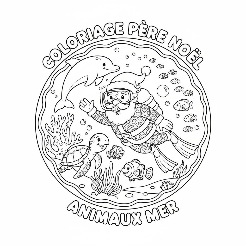 Coloriage coloriage a imprimer pere noel 5