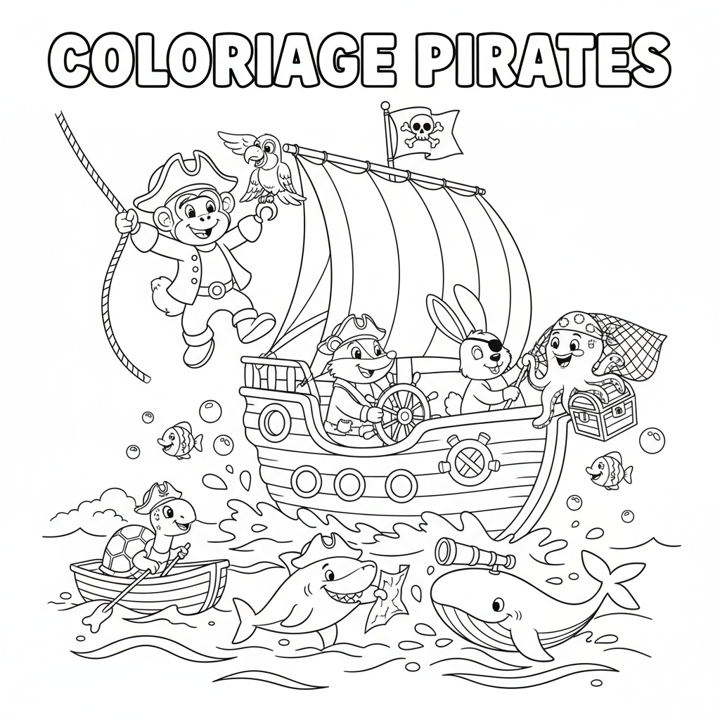 Coloriage coloriage à imprimer pirates 5