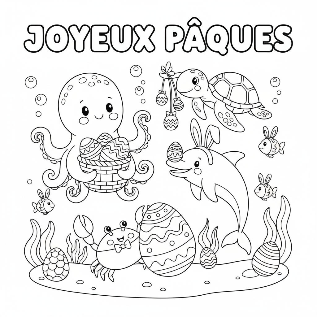 Coloriage coloriage à imprimer pour paques