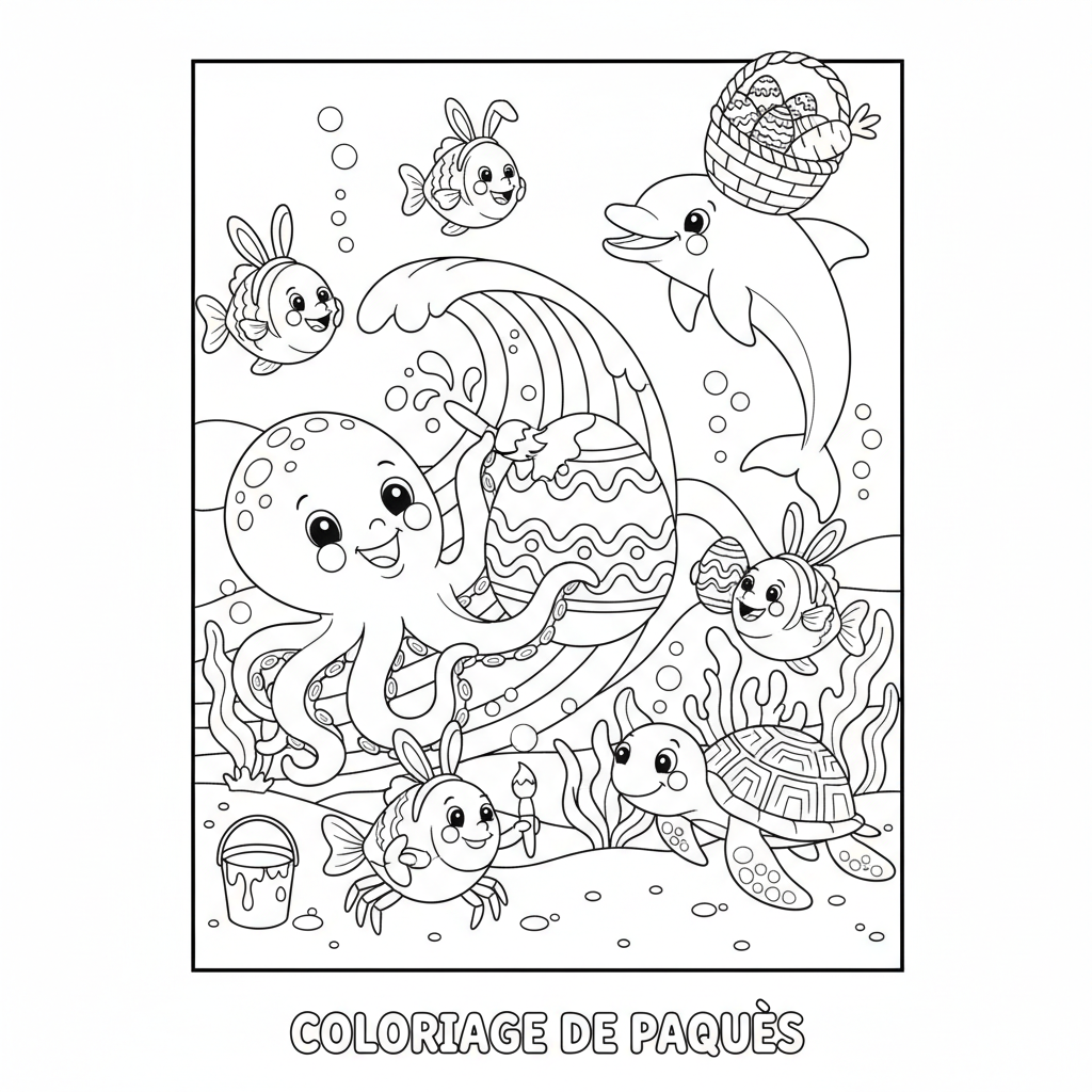 Coloriage coloriage a imprimer pour paques 5