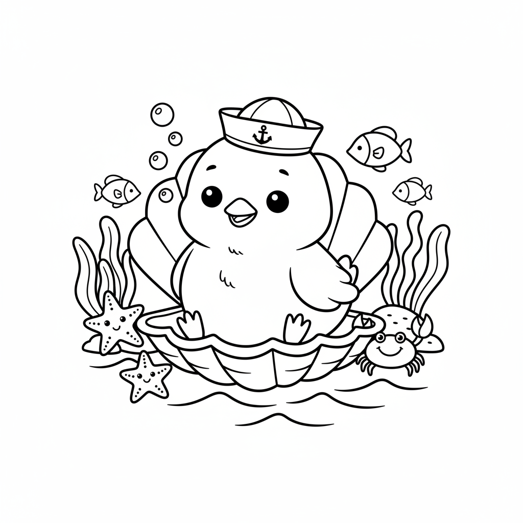 Coloriage coloriage à imprimer poussin