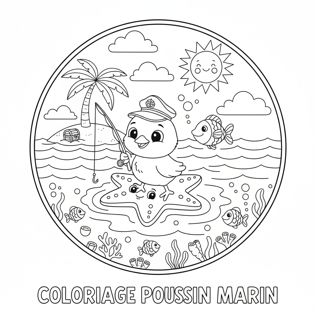 Coloriage coloriage à imprimer poussin 3