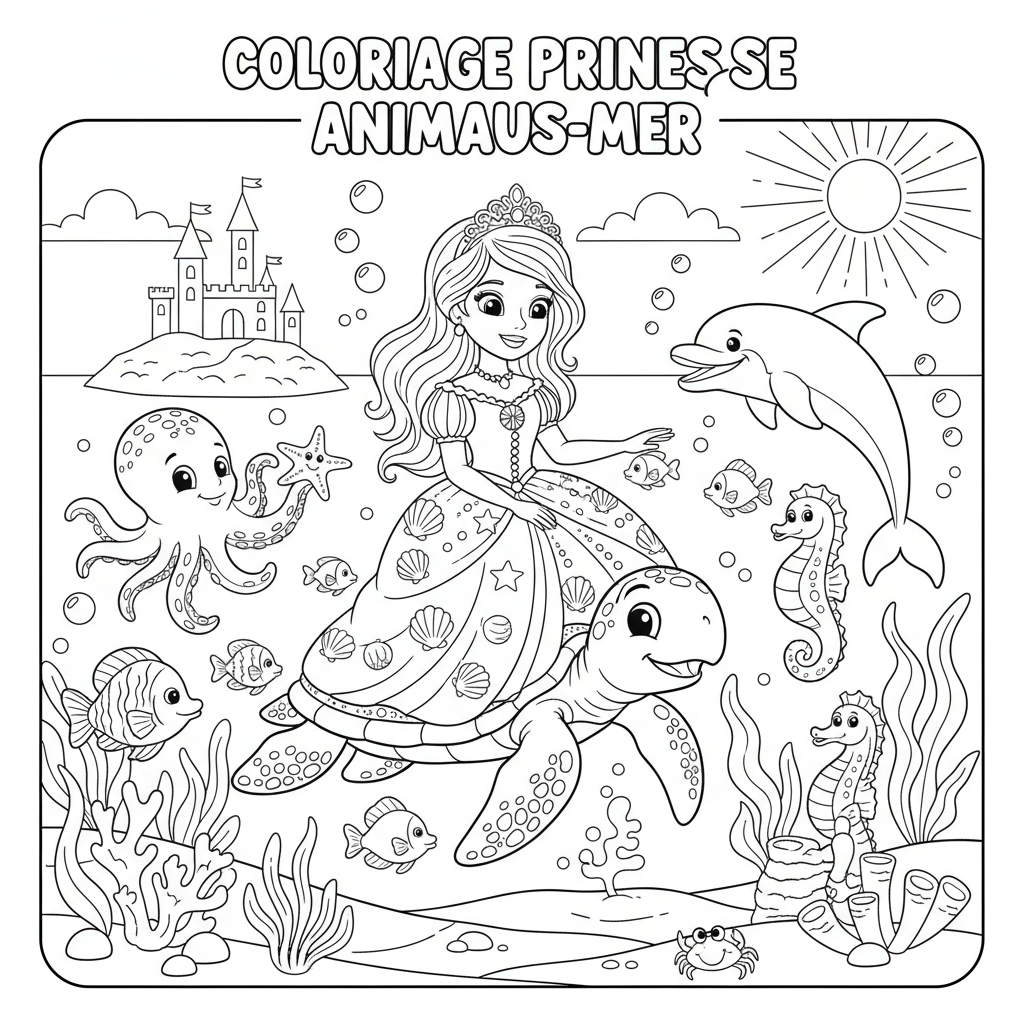 Coloriage coloriage a imprimer princesse 3