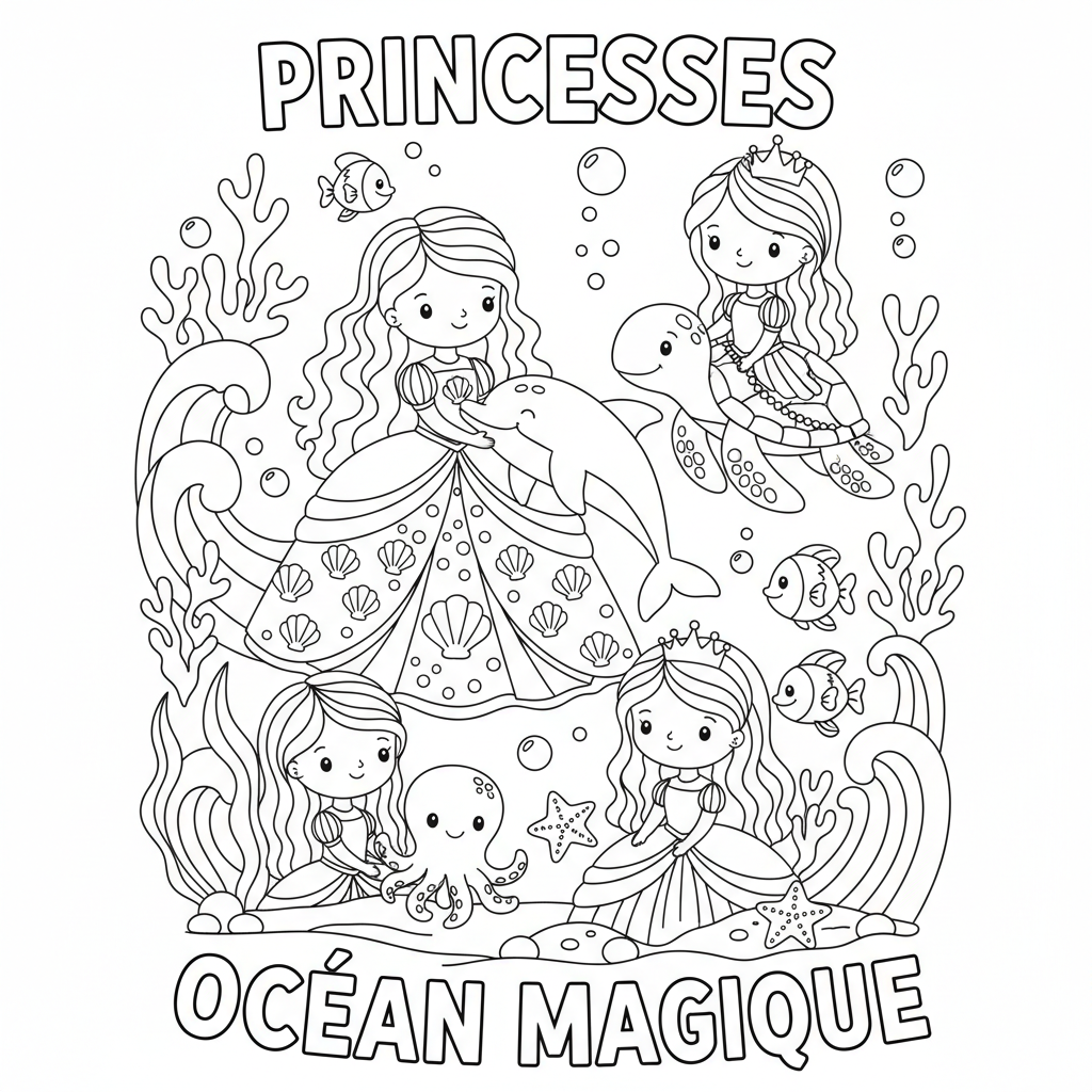 Coloriage coloriage a imprimer princesses 2