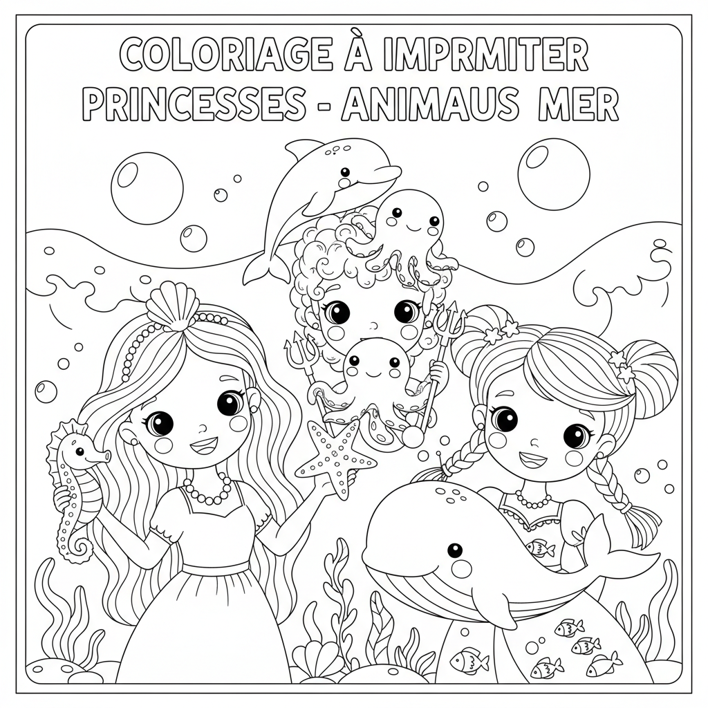 Coloriage coloriage a imprimer princesses 4