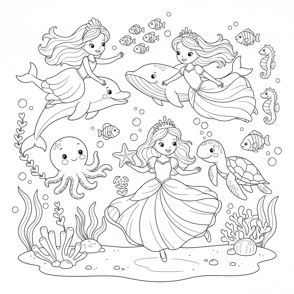 Coloriage coloriage a imprimer princesses 5