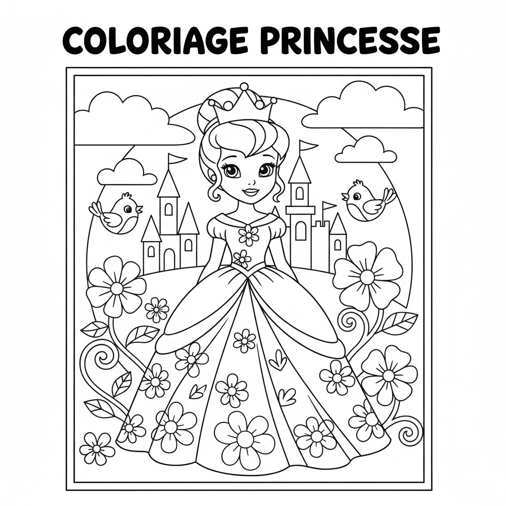 Coloriage coloriage à imprimer princesses disney gratuit 1