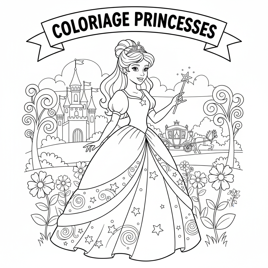Coloriage coloriage à imprimer princesses disney gratuit 2