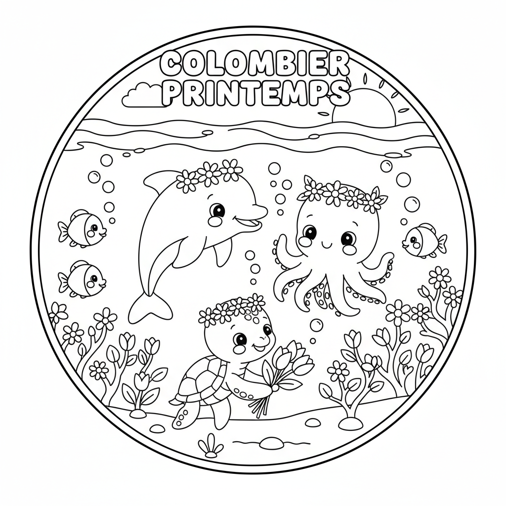 Coloriage coloriage à imprimer printemps 3