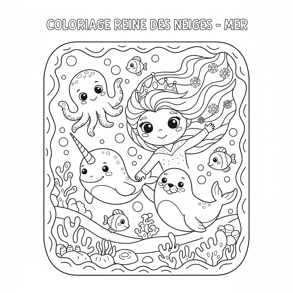 Coloriage coloriage a imprimer reine des neige