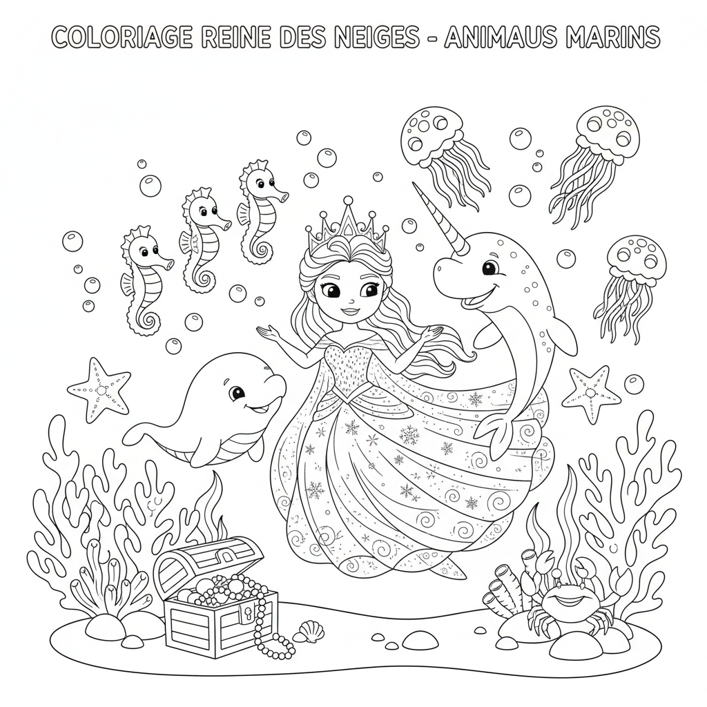 Coloriage coloriage a imprimer reine des neige 5