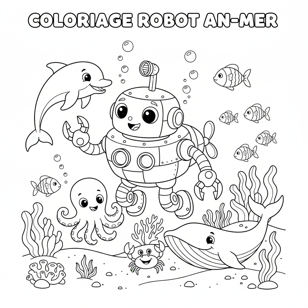 Coloriage coloriage à imprimer robot 5