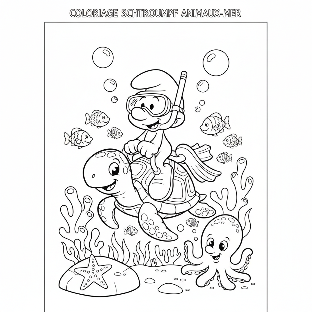 Coloriage coloriage à imprimer schtroumpf 2
