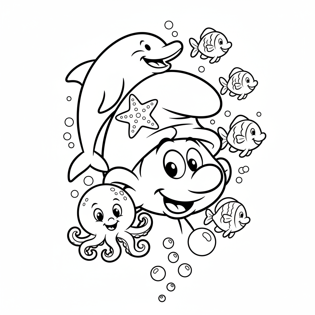 Coloriage coloriage à imprimer schtroumpf 4