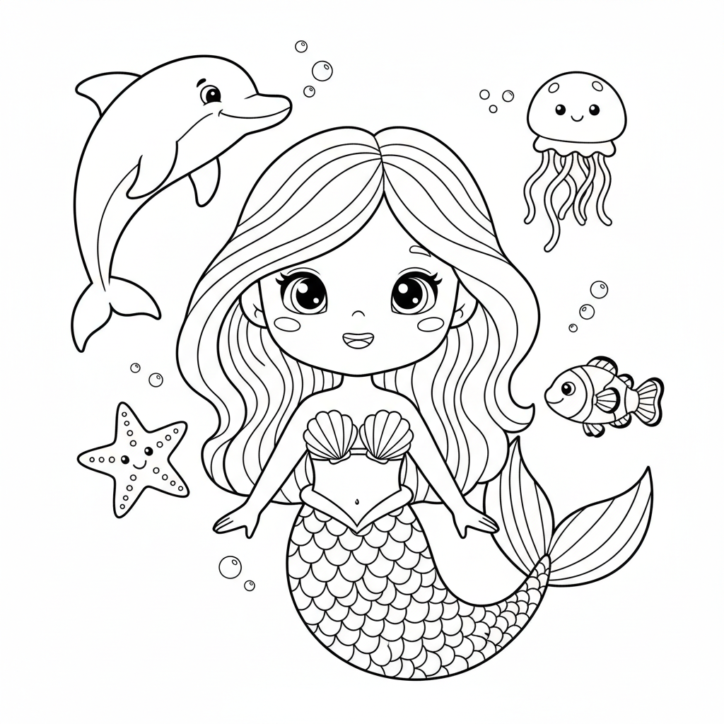 Coloriage coloriage à imprimer sirene 4