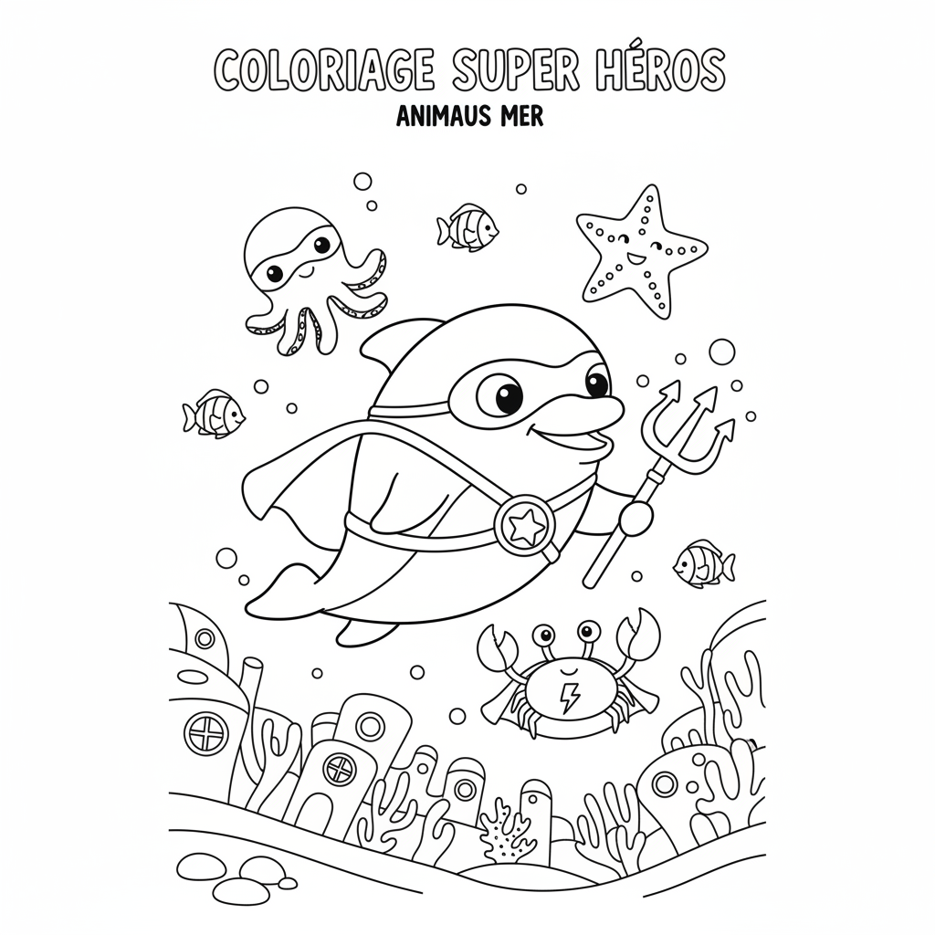 Coloriage coloriage à imprimer super heros 1